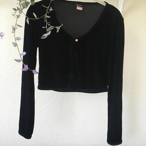 Velvet stretchy black sweater